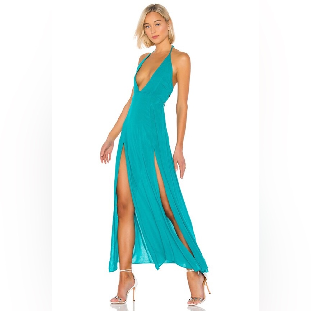Revolve Superdown Arina dress aqua maxi dress size small new nwt
